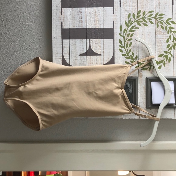 Capezio Costumes Dance Undergarment Nude And Bra With Clear Straps